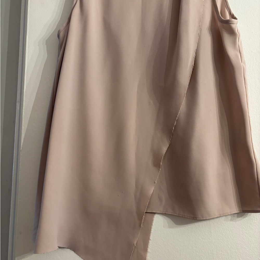 Reiss sleeveless Asymmetrical Blush Pink Sleeveless Top blouse 4 - Picture 2 of 5